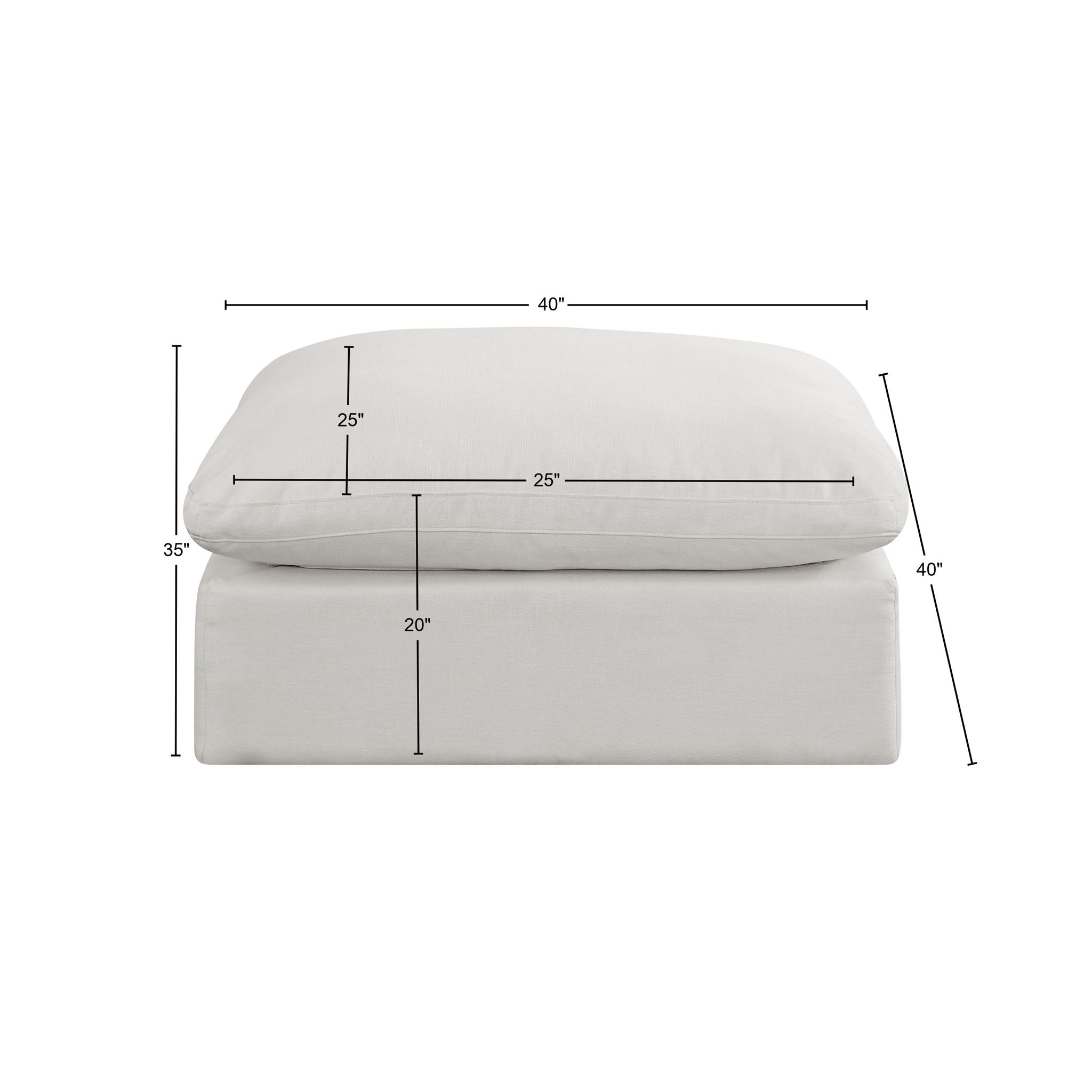 Comfy - Linen Ottoman