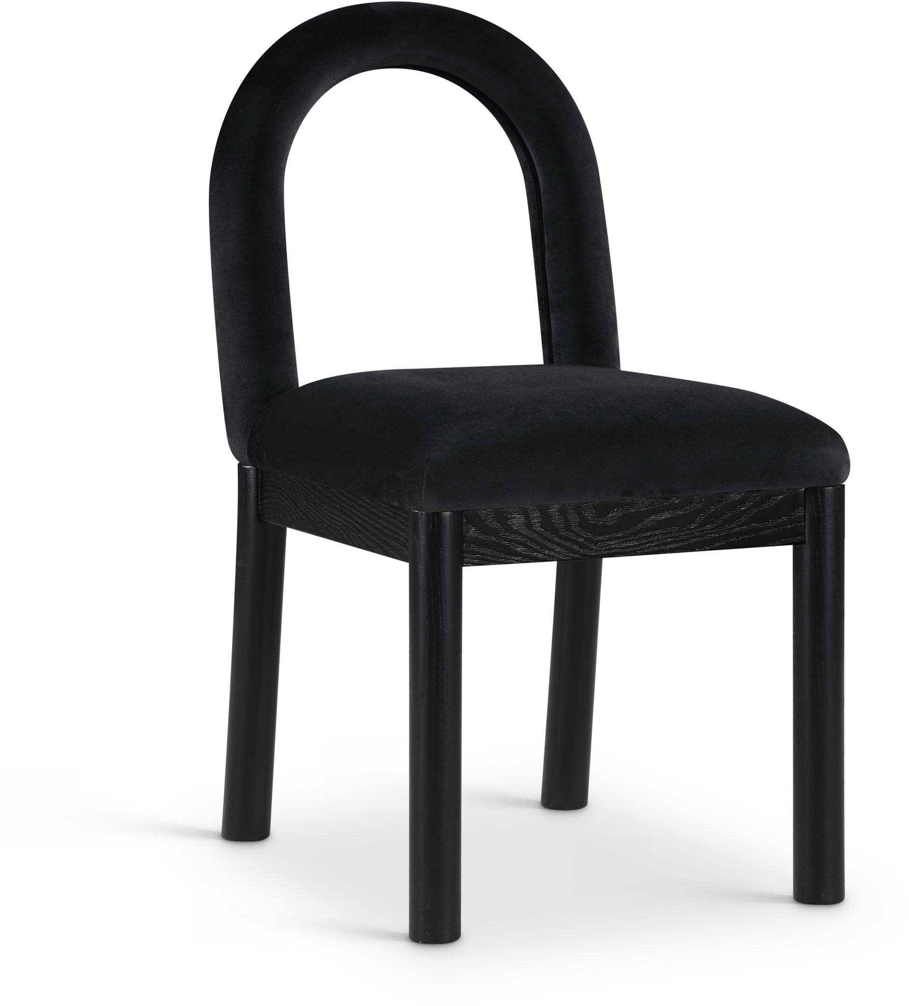 Conrad - Velvet Dining Chair With Black Legs