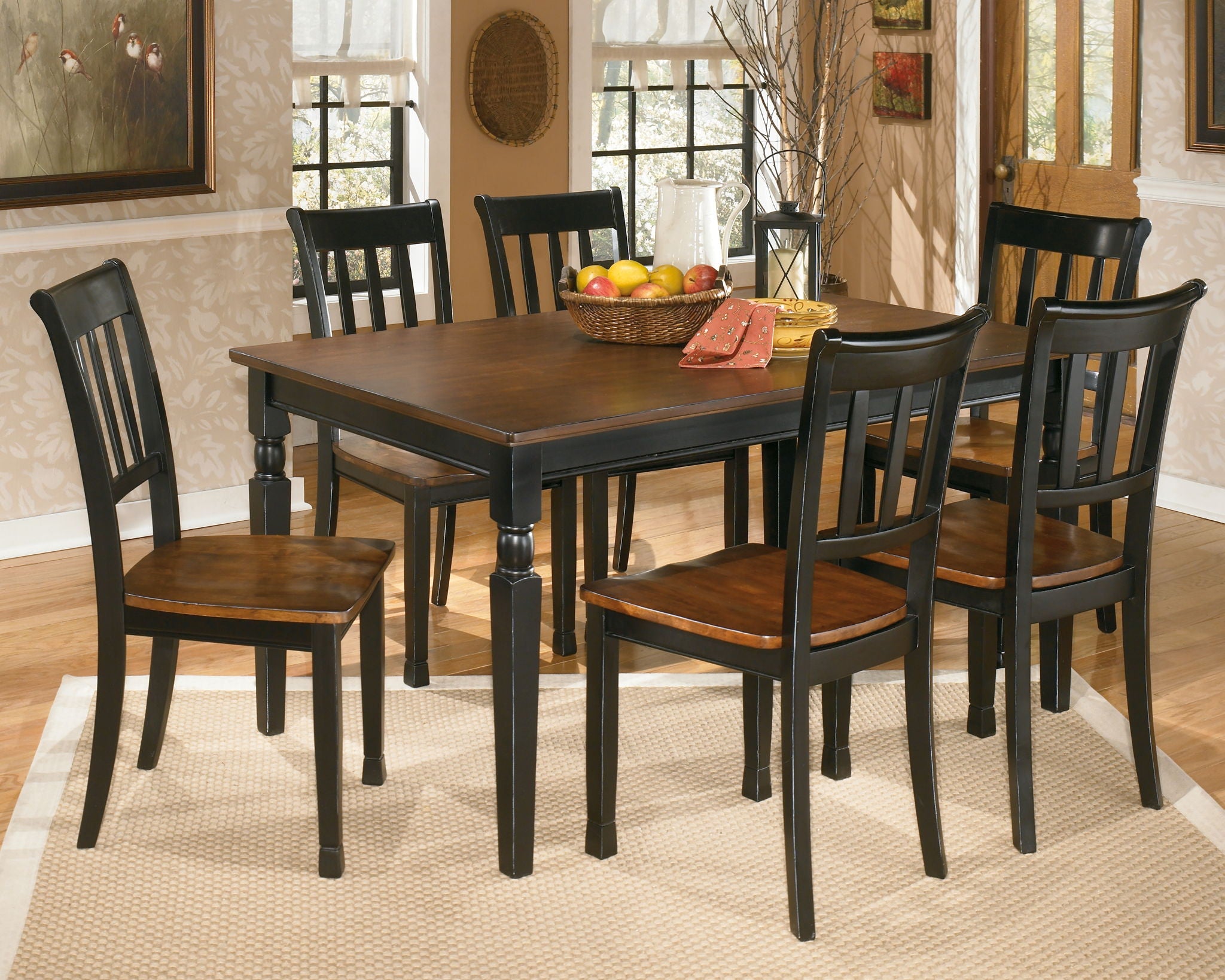 Owingsville - Rectangular Dining Room Table - Black / Brown