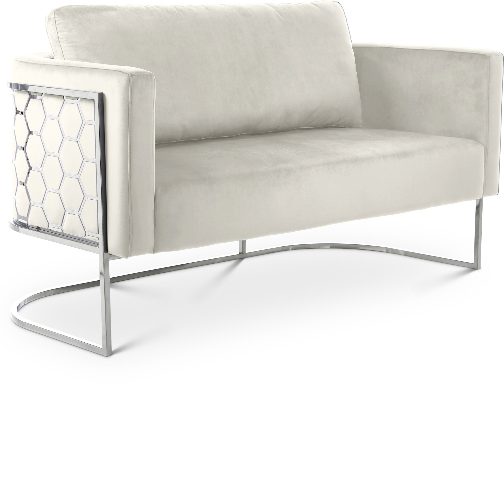 Casa - Loveseat with Chrome Legs