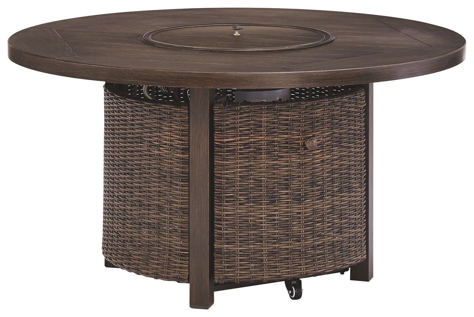 Paradise Trail - Round Fire Pit Table - Medium Brown