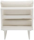 Maldives - Water Resistant Outdoor Patio Armless Chair With White Frame