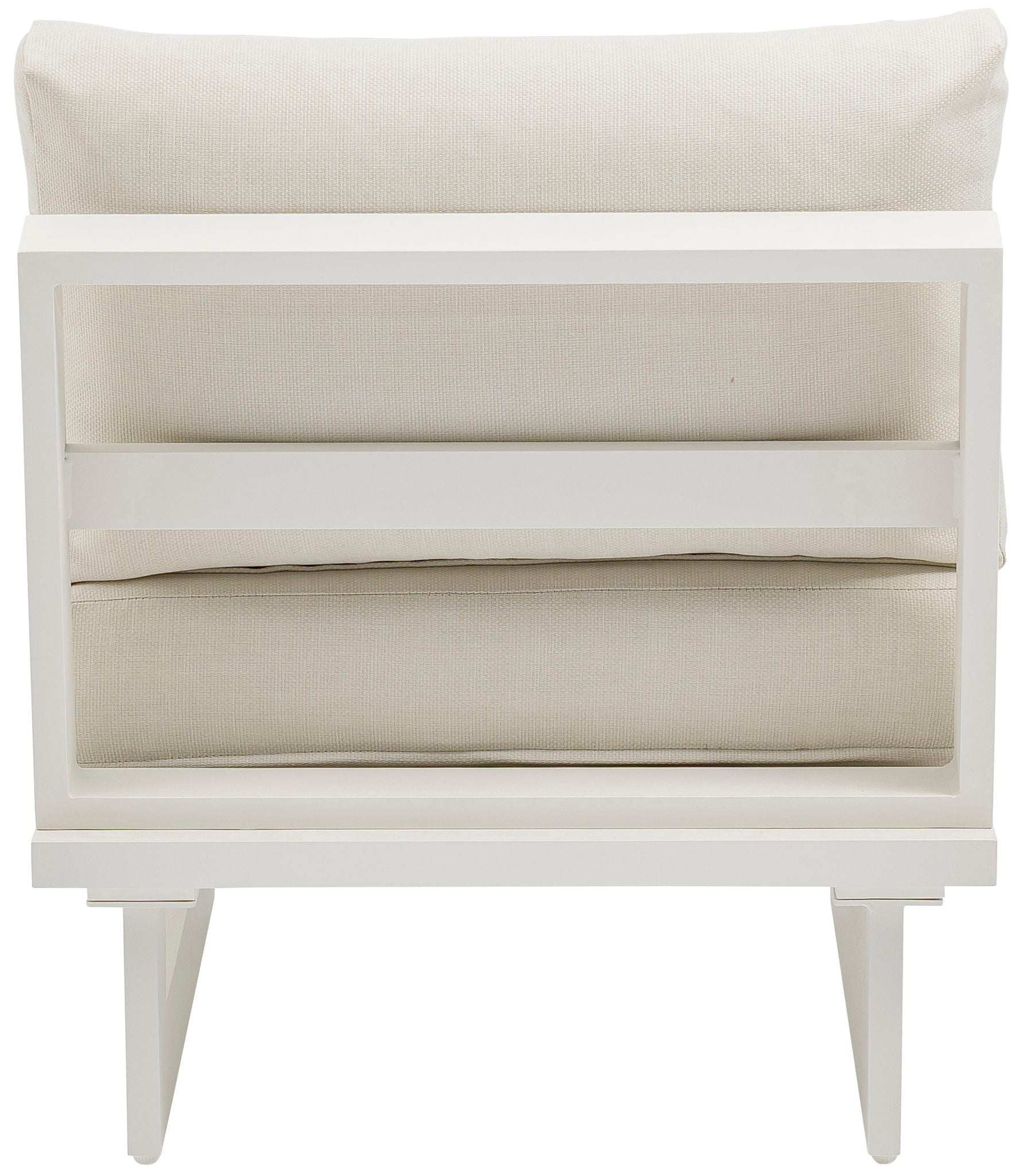 Maldives - Water Resistant Outdoor Patio Armless Chair With White Frame