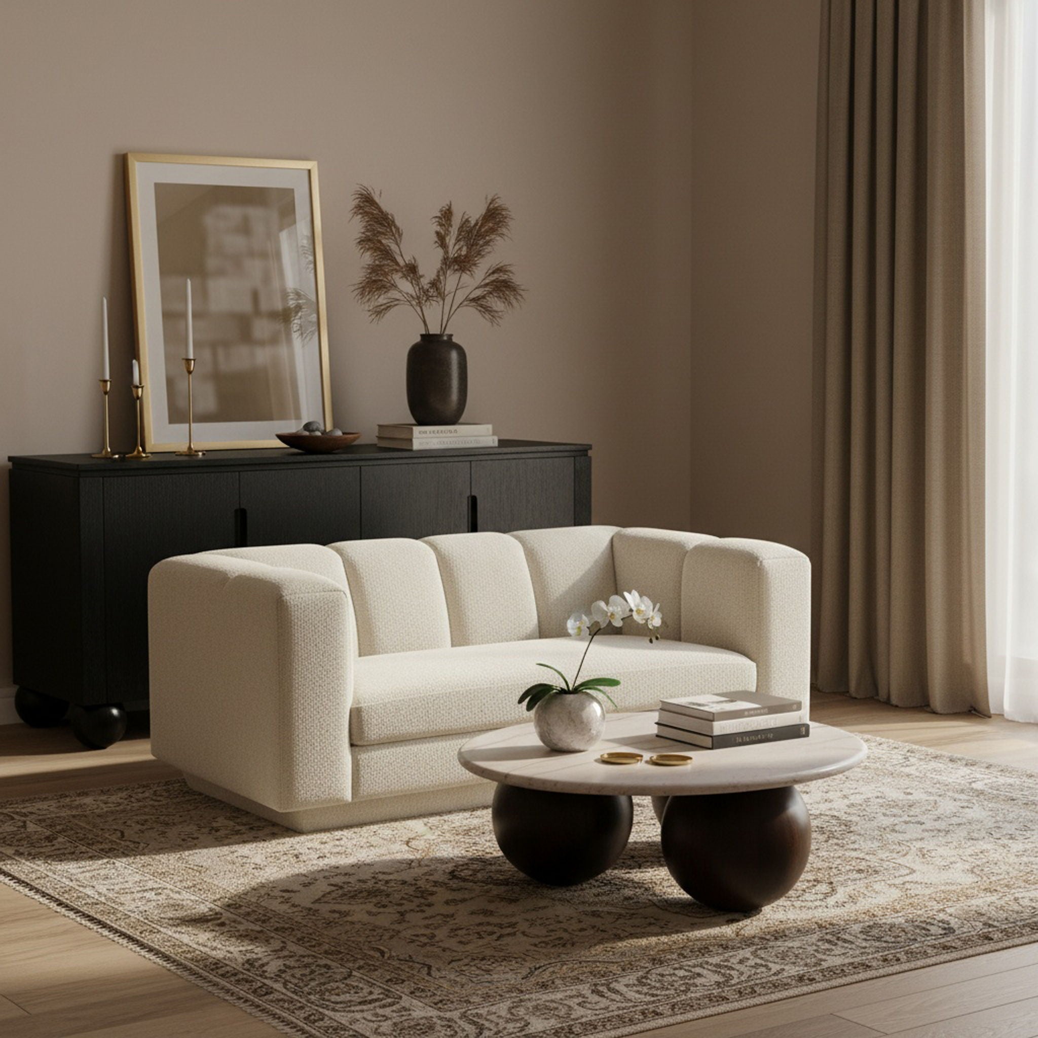 Modari - Fabric Upholstered Loveseat