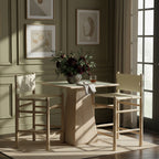 Santos - Upholstered Counter Stool With Stained Natural Base