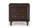 Dantenton - Two Drawer Night Stand - Merlot