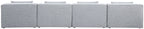 Cube - Linen Modular 4 Seat Armless Sofa