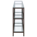 Kate - Console Bookcases - Black Nickel