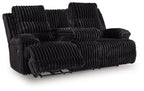 Rhine Falls - Reclining Power Sofa With Drop Down Table - Onyx