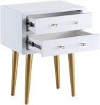 Zane - Side Table - White Lacquer