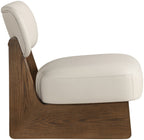 Vetra - Vegan Leather Upholstered Accent Chair - Taupe / Painted Brown