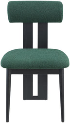 Dario - Boucle Dining Chair With Black Frame (Set of 2)