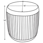 Tovar - Round Upholstered Ottoman - Mauve