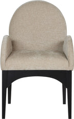 Waldorf - Chenille Dining Arm Chair With Black Legs