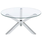 Kenzie - Round Tempered Glass Top Table
