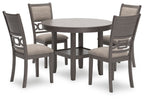 Wrenning - Dining Room Table Set (Set of 5) - Gray
