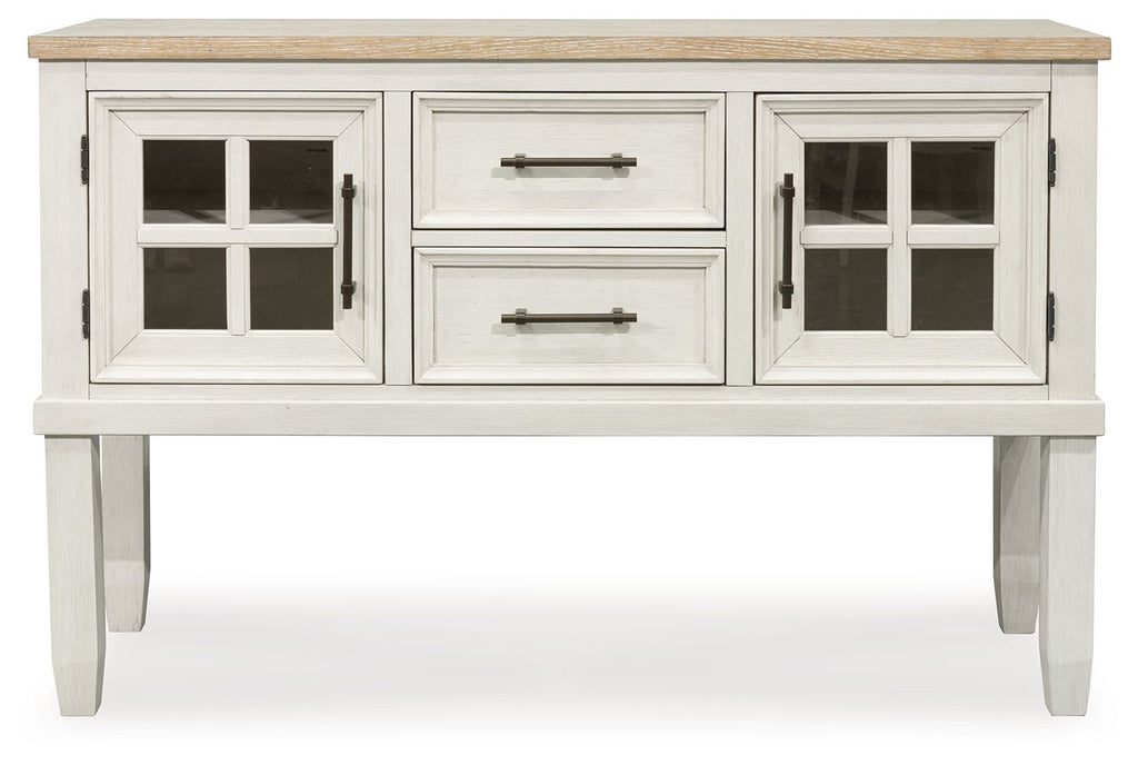 Shaybrock - Dining Room Server - Antique White / Brown