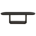 Leandro - 9 Piece Rectangular Dining Table Set - Cream / Burnished Black