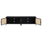 Amherst - 78" 4-Door Metal TV Stand Media Console - Black