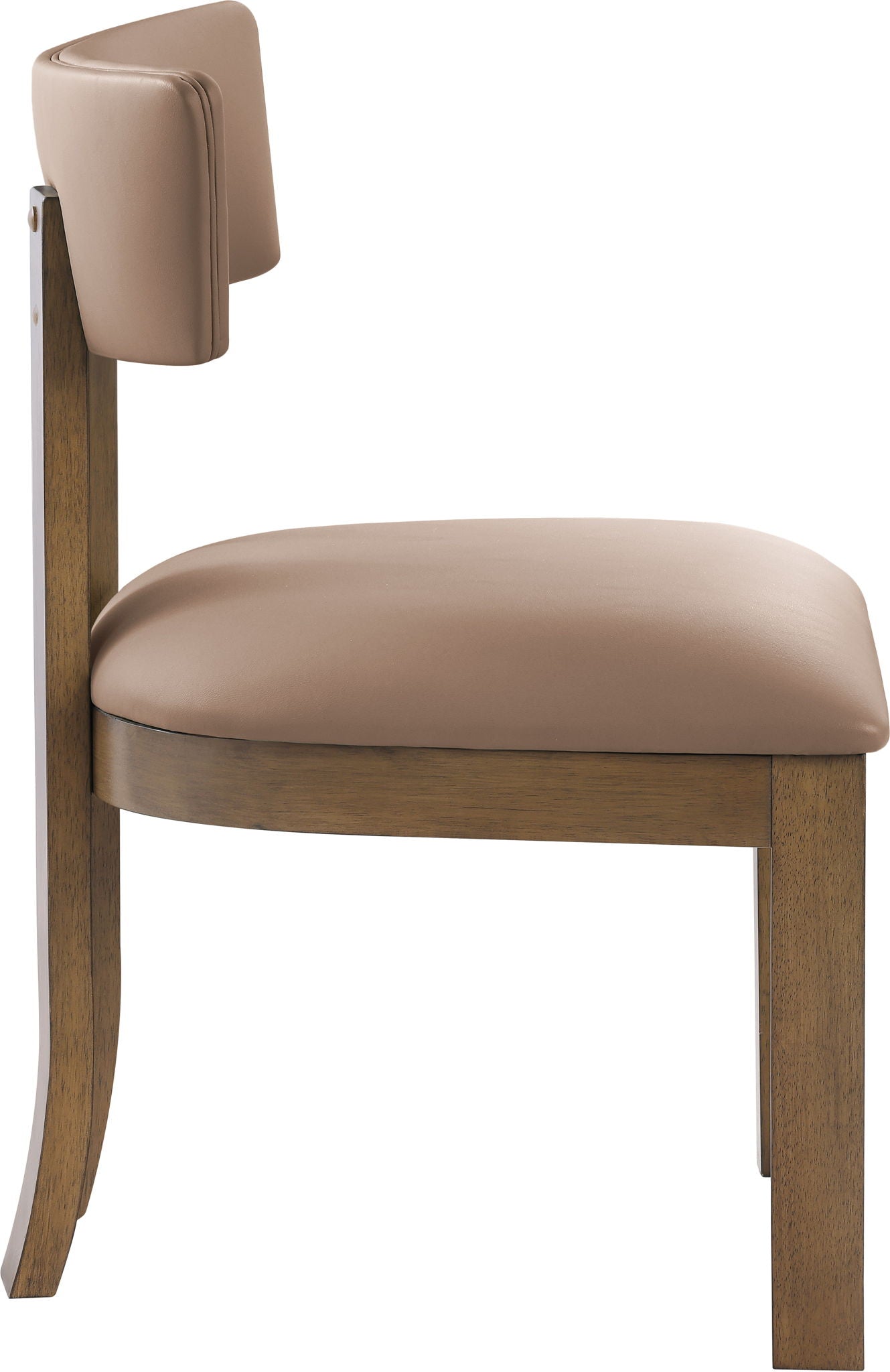 Lavrin - Vegan Leather Upholstered Dining Side Chair (Set of 2) - Walnut Base