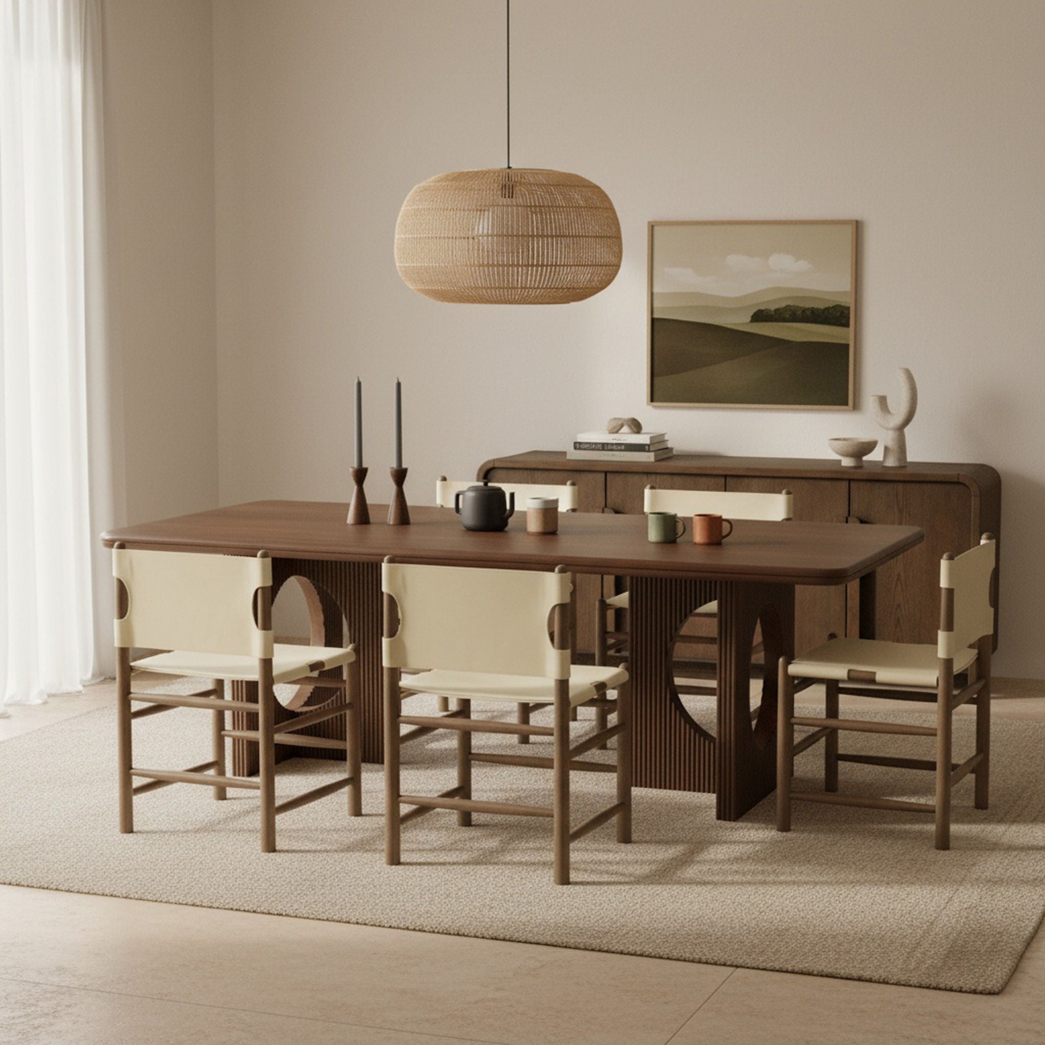 Santos - Vegan Leather Upholstered Dining Chair With Stained Brown Base (Set of 2)