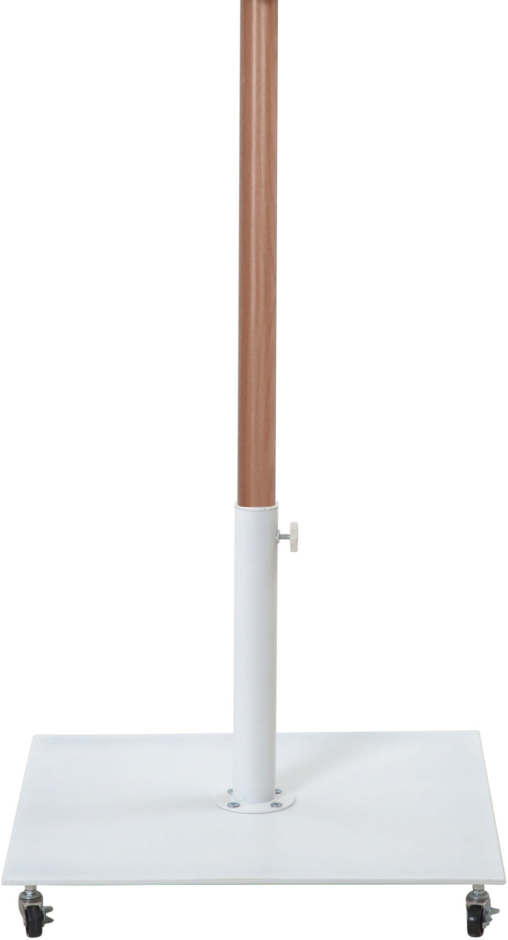 Fiji - Aluminum Patio Umbrella With Square White And Teak Base