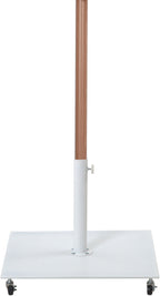 Fiji - Aluminum Patio Umbrella With Square White And Teak Base