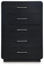 Rowanbeck - Five Drawer Chest - Black