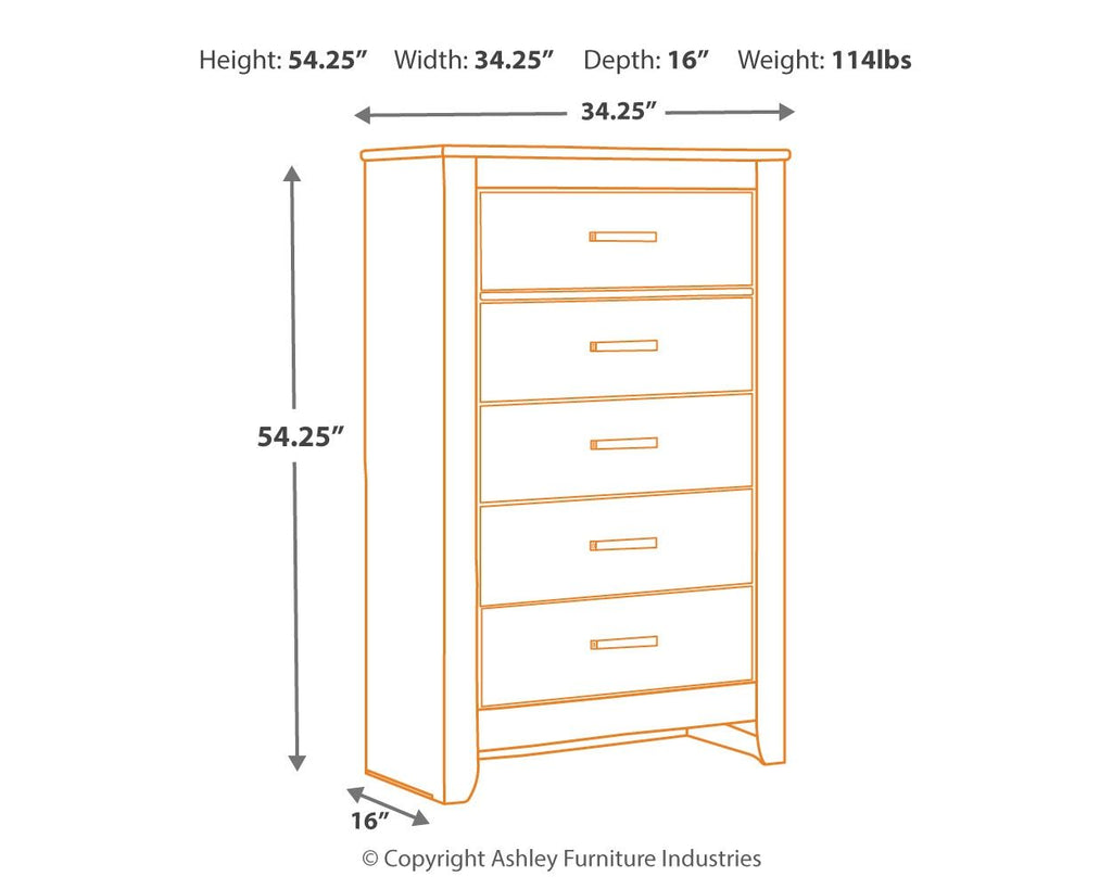 Brinxton - Five Drawer Chest - Charcoal