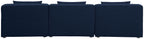 Cube - Linen Modular 3 Seat Armless Sofa
