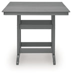 Sanctuary Beach - Square Counter Table With Umbrella Option - Dark Gray