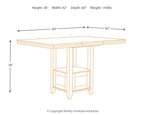 Ralene - Rectangular Dining Room Counter Extension Table - Medium Brown