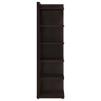 Alder - 6-Shelf Corner Bookcase - Cappuccino