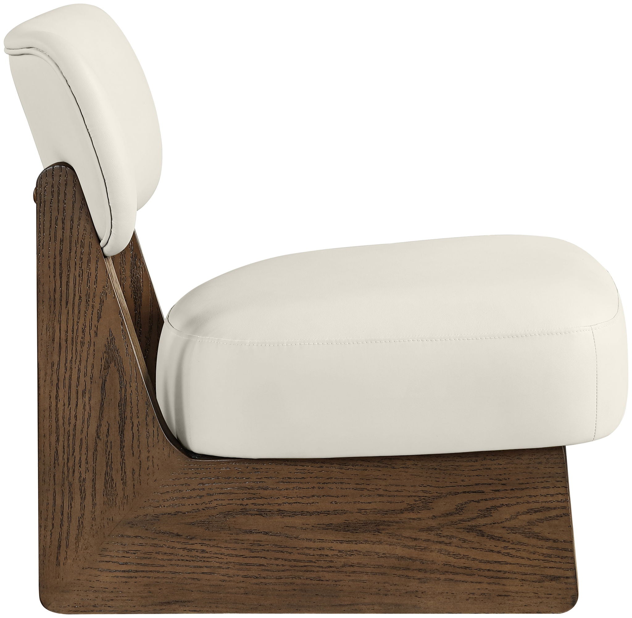 Vetra - Vegan Leather Upholstered Accent Chair With Brown Base