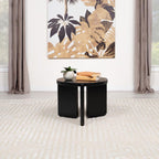 Cordova - Round Solid Wood End Table - Black