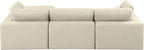 Comfy - 4 Piece Faux Leather Modular Sectional With Chaise