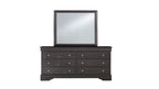 Pompei - 4 Piece King Bedroom Set (Bed With LED, Dresser, Mirror, Nightstand) - Gray