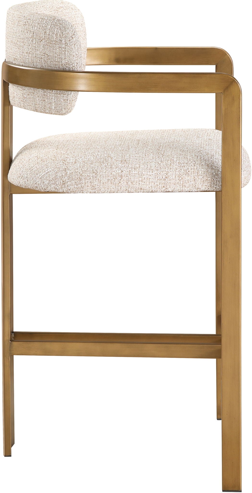 Aurum - Linen Textured Fabric Upholstered Counter Stool