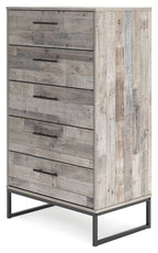 Neilsville - Five Drawer Chest - Whitewash