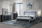 Soleil - 5 Piece Queen Bedroom Set With Cooler And Speaker - Charcoal