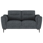 Nolan - Upholstered Sloped Track Arm Loveseat - Charcoal