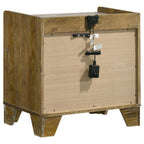 Henderson - 1-Drawer LED Nightstand Bedside Table - Medium Oak