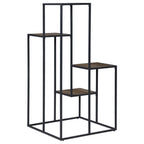 Rito - 4-Tier Multi - Display Shelf - Rustic Brown And Black