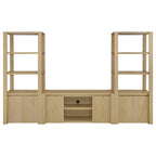 Laurelton - 3 Piece Entertainment Center TV Stand - Light Oak