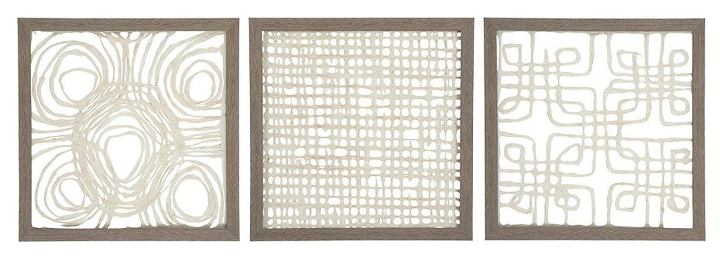 Odella - Wall Decor Set (Set of 3) - Cream / Taupe