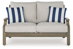 Rainier Ranch - Loveseat With Cushion - Brown / Beige