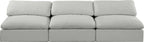Comfy - Linen Modular Armless Sofa 3 Seats