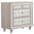 Antonella - Upholstered 3-Drawer Nightstand