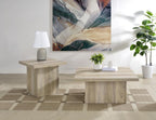 Devar - Square Coffee End Table Set - Distressed Pine