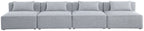 Cube - Linen Modular 4 Seat Armless Sofa